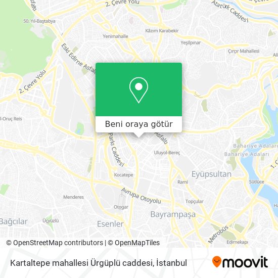 Kartaltepe mahallesi Ürgüplü caddesi harita