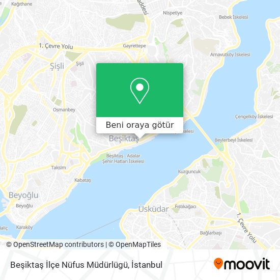 Beşiktaş İlçe Nüfus Müdürlügü harita