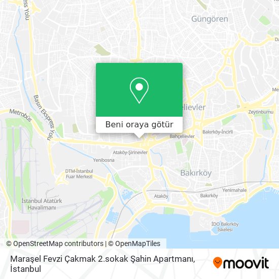 Maraşel Fevzi Çakmak 2.sokak Şahin Apartmanı harita