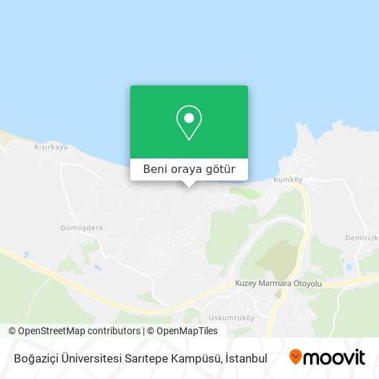 Boğaziçi Üniversitesi Sarıtepe Kampüsü harita