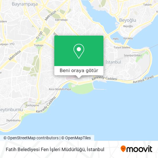 Fatih Belediyesi Fen İşleri Müdürlüğü harita