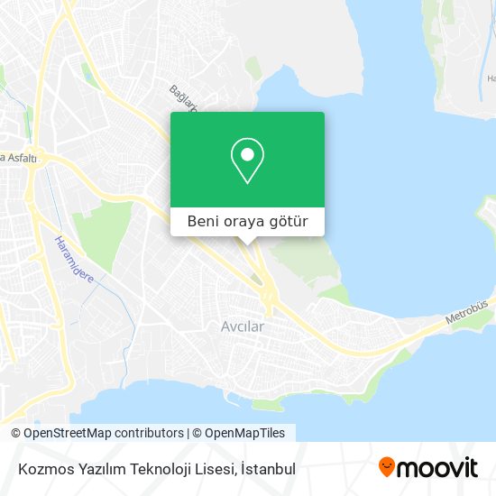 Kozmos Yazılım Teknoloji Lisesi harita