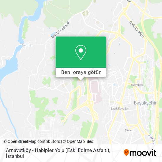Arnavutköy - Habipler Yolu (Eski Edirne Asfaltı) harita