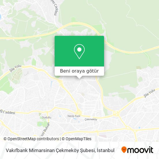 Vakıfbank Mimarsinan Çekmeköy Şubesi harita