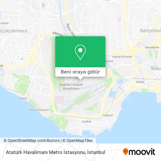 Atatürk Havalimanı Metro İstasyonu harita