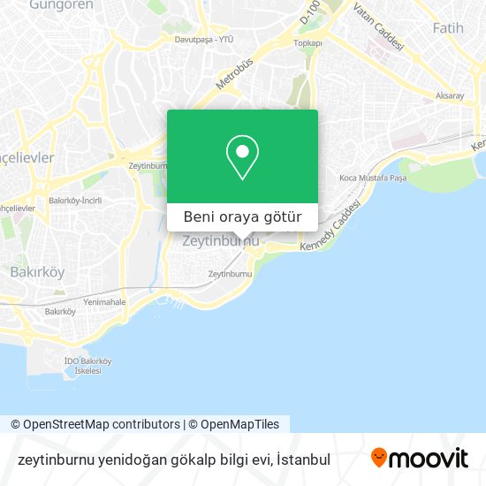 zeytinburnu yenidoğan gökalp bilgi evi harita