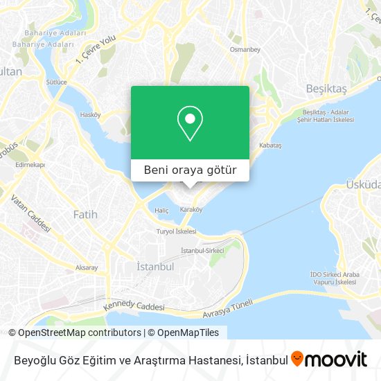 Beyoğlu Göz Eğitim ve Araştırma Hastanesi harita