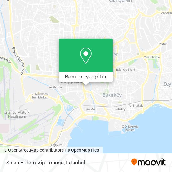 Sinan Erdem Vip Lounge harita