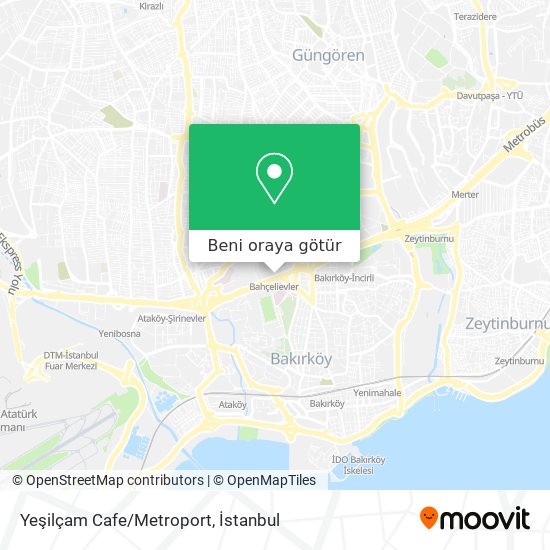 Yeşilçam Cafe/Metroport harita