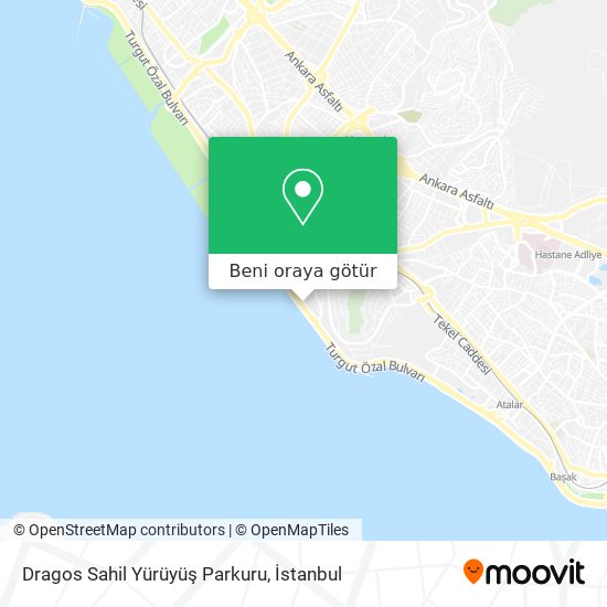 Dragos Sahil Yürüyüş Parkuru harita