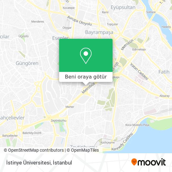 İstinye Üniversitesi harita