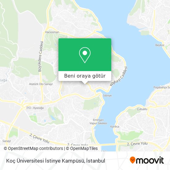 Koç Üniversitesi İstinye Kampüsü harita