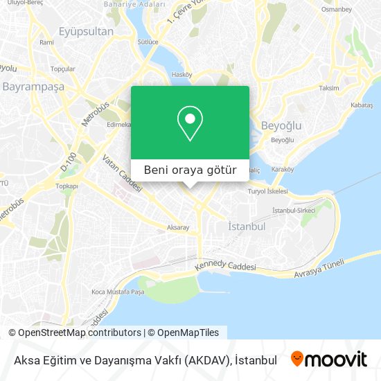 Aksa Eğitim ve Dayanışma Vakfı (AKDAV) harita
