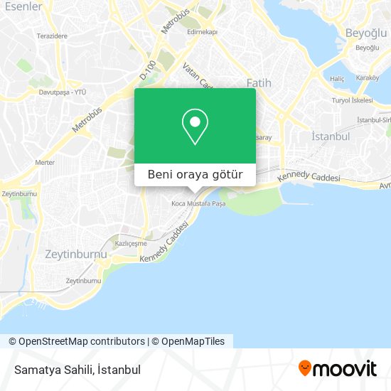 Samatya Sahili harita