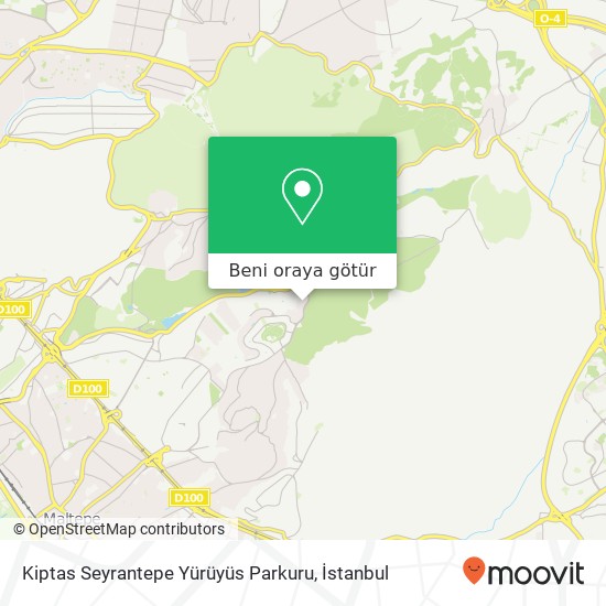 Kiptas Seyrantepe Yürüyüs Parkuru harita