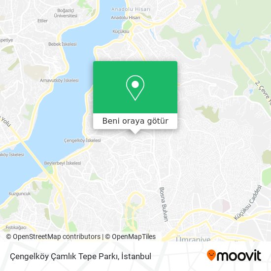 Çengelköy Çamlık Tepe Parkı harita
