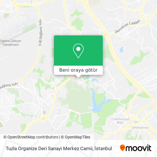 Tuzla Organize Deri Sanayi Merkez Camii harita