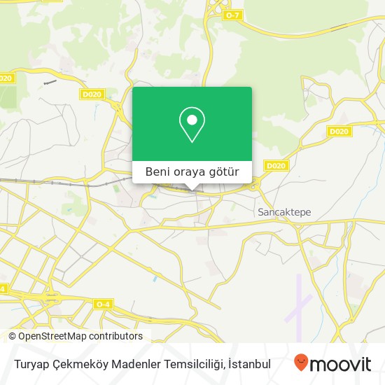 Turyap Çekmeköy Madenler Temsilciliği harita