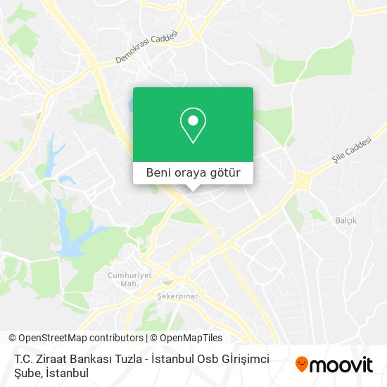T.C. Ziraat Bankası Tuzla - İstanbul Osb Gİrişimci Şube harita