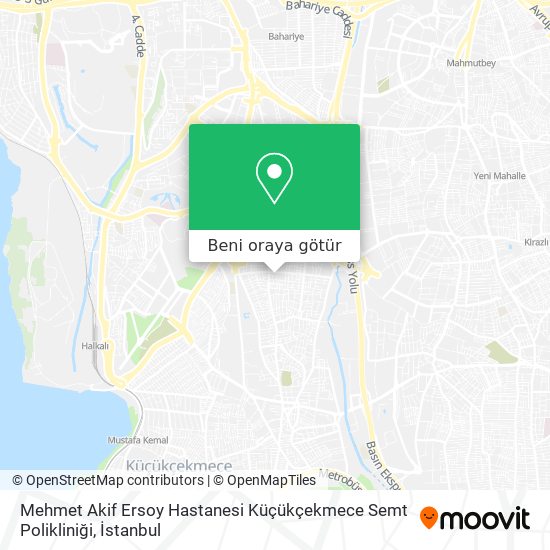 Mehmet Akif Ersoy Hastanesi Küçükçekmece Semt Polikliniği harita