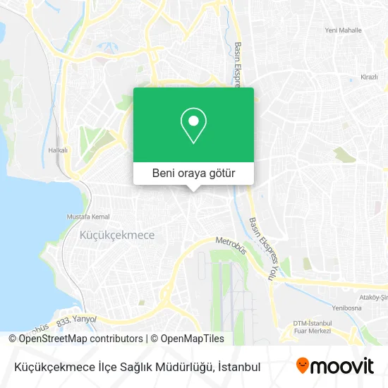 Küçükçekmece İlçe Sağlık Müdürlüğü harita