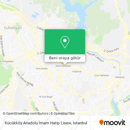 Kücükköy Anadolu İmam Hatip Lisesi harita