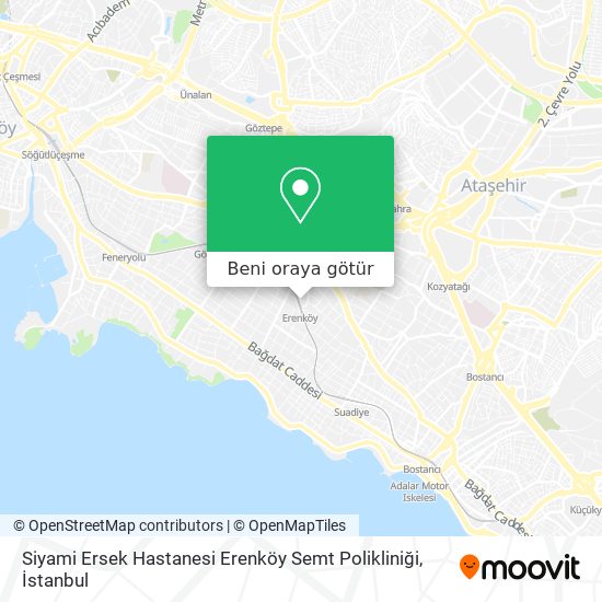Siyami Ersek Hastanesi Erenköy Semt Polikliniği harita