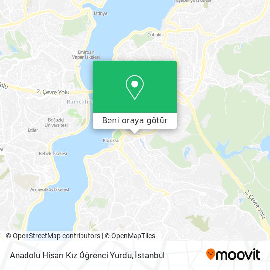 Anadolu Hisarı Kız Öğrenci Yurdu harita