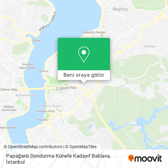 Papağanlı Dondurma Künefe Kadayıf Baklava harita