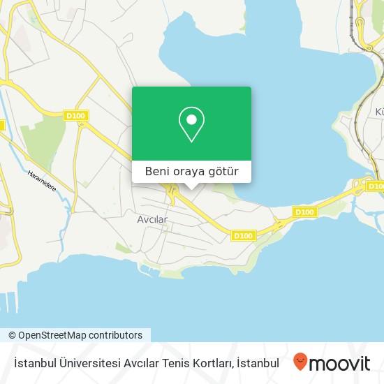 İstanbul Üniversitesi Avcılar Tenis Kortları harita