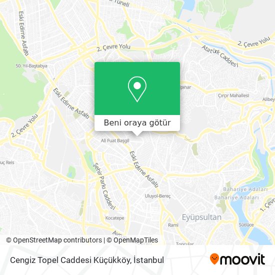 Cengiz Topel Caddesi Küçükköy harita
