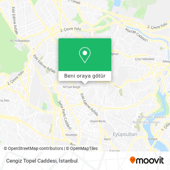 Cengiz Topel Caddesi harita