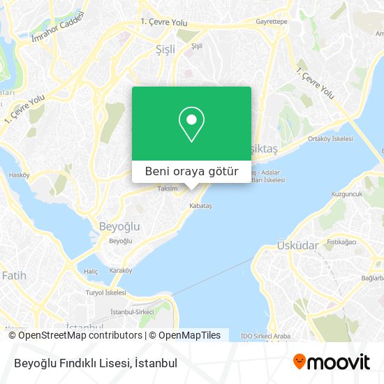 Beyoğlu Fındıklı Lisesi harita