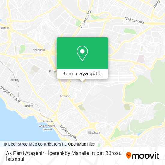Ak Parti Ataşehir - İçerenköy Mahalle İrtibat Bürosu harita