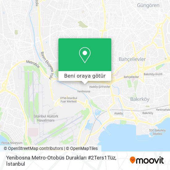 Yenibosna Metro-Otobüs Durakları  #2Ters1Tüz harita