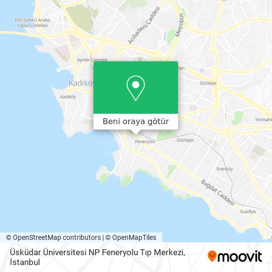 Üsküdar Üniversitesi NP Feneryolu Tıp Merkezi harita