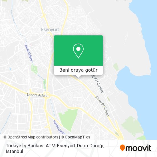 Türkiye İş Bankası ATM Esenyurt Depo Durağı harita