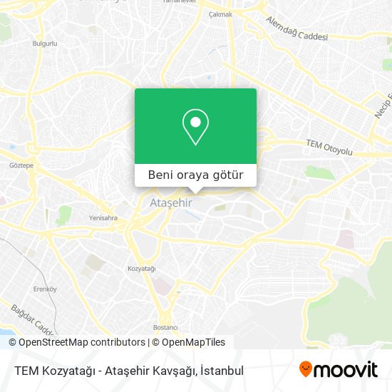 TEM Kozyatağı - Ataşehir Kavşağı harita