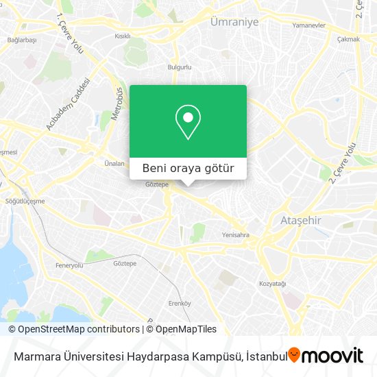 Marmara Üniversitesi Haydarpasa Kampüsü harita