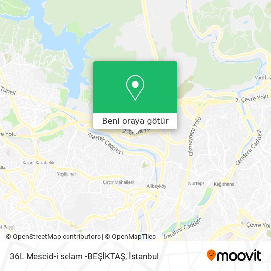 36L Mescid-i selam -BEŞİKTAŞ harita