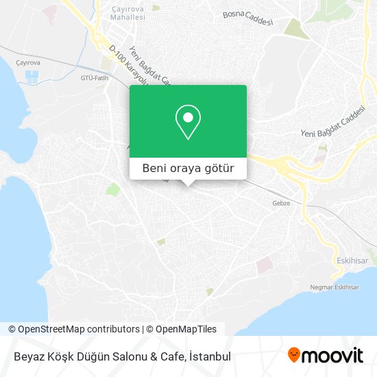 Beyaz Köşk Düğün Salonu & Cafe harita