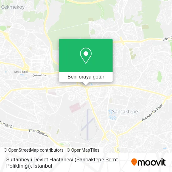 Sultanbeyli Devlet Hastanesi (Sancaktepe Semt Polikliniği) harita
