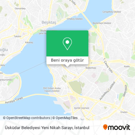 Üsküdar Belediyesi Yeni Nikah Sarayı harita
