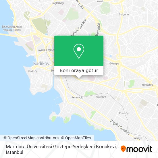 Marmara Üniversitesi Göztepe Yerleşkesi Konukevi harita