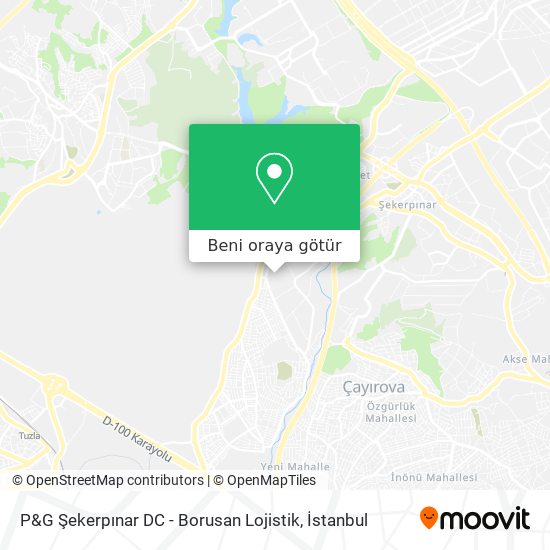 P&G Şekerpınar DC - Borusan Lojistik harita