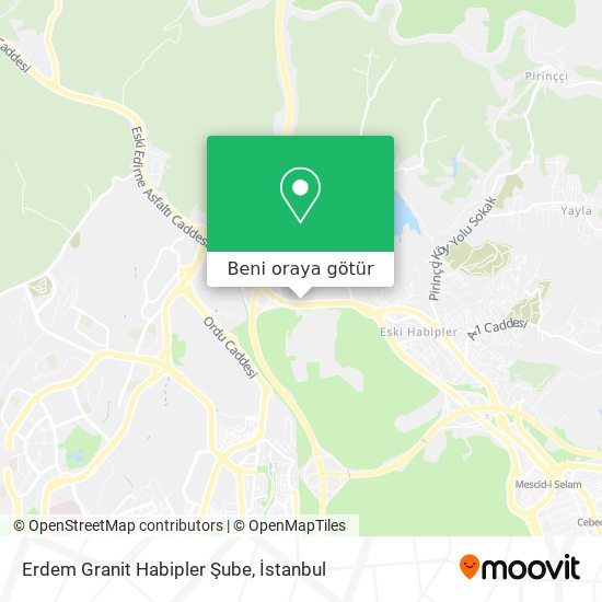 Erdem Granit Habipler Şube harita