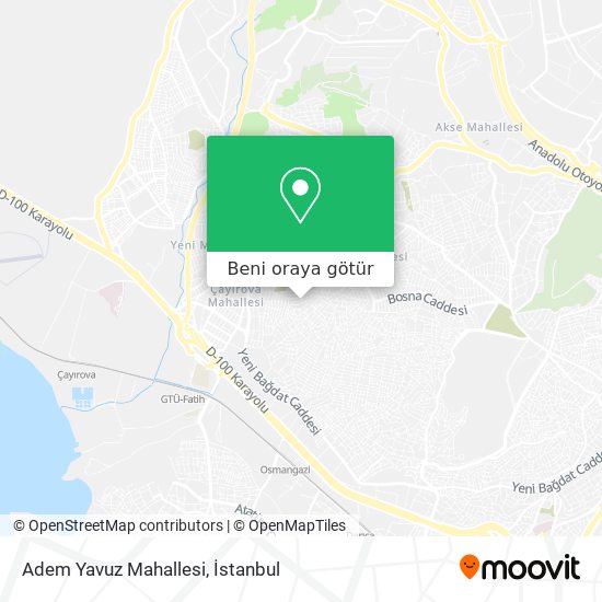 Adem Yavuz Mahallesi harita