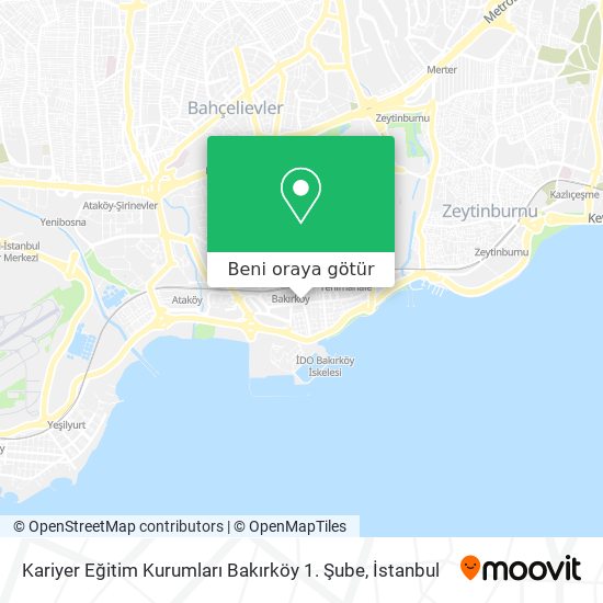 Kariyer Eğitim Kurumları Bakırköy 1. Şube harita