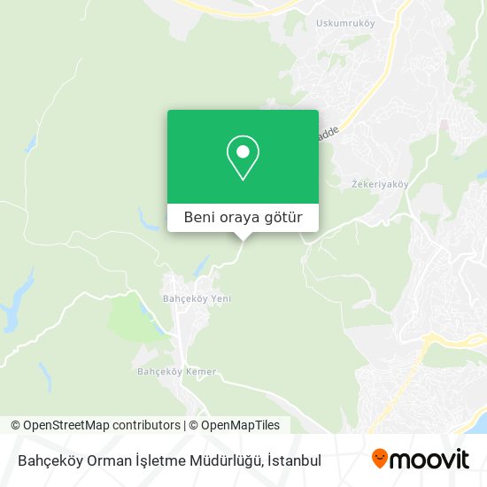 Bahçeköy Orman İşletme Müdürlüğü harita