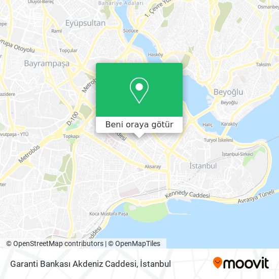 Garanti Bankası Akdeniz Caddesi harita